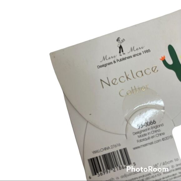 Meri Meri Cactus Necklace Acrylic Epoxy Charm New - Picture 4 of 4